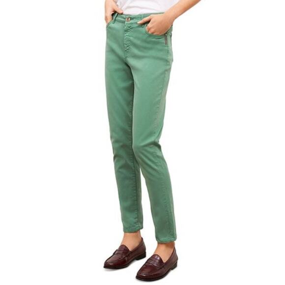 Gerard Darel Maya Cigarette Skinny Pants Jade Green Size FR 40 / Fits 31" Waist - Picture 2 of 12